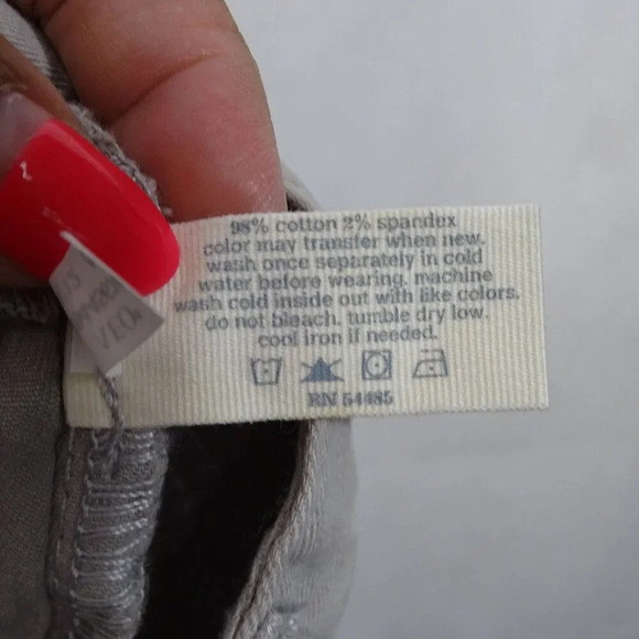 American Eagle Grey Skinny Jeans Jegging Girls Size 6 Adjustable Waist FLAW - Picture 5 of 8